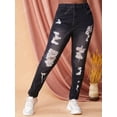 thumbnail image 2 of Jeans Talla Extra Rasgados Cintura Alta Rosegal  Vaqueros de talla grande, 2 of 5