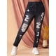 thumbnail image 2 of Jeans Talla Extra Rasgados Cintura Alta Rosegal  Vaqueros de talla grande, 2 of 5