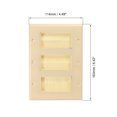 thumbnail image 2 of Brush Wall Plate Decoration Wall Panel Three Gang 163mmx114mm Beige 2 Pcs, 2 of 4