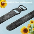 thumbnail image 2 of ZSOU 3 Pack Engraved Silicone Watch Bands for Apple Watch 38/40/41/42mm(Series 10) - Black, Cream, Deep Blue, 2 of 4