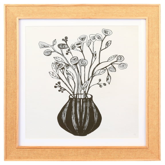 Home Decor Collection Crystal Art Gallery Rattan Floral Wall Art Natural Boho Home Decor