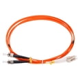 thumbnail image 1 of Unique Bargains 2 Meters 6.5Ft Fiber Patch Cable Multimode LC-ST OM1 LSZH Fiber Optic Jumper Orange For Network Transceiver,1Pcs, 1 of 6