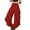 Wine, variant on MuZeFu Wide Leg Jeans for Women Trendy Fashion Womens Casual Soild Color Elastic Ruffle Loose Pants Straight Wide Leg Trousers Pants
