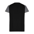 thumbnail image 3 of WREESH Women's Color Blocked V-Neck T-Shirt Summer Casual Henley Raglan Sleeve Top Black, 3 of 6