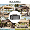 thumbnail image 4 of TANGJEAMER 13×10 FT Deluxe No Screws Gazebo,Double Roof Outdoor Shelter Tent with Mosquito Nettings and Privacy Screens, 4 of 5