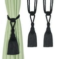 thumbnail image 2 of Bel Avenir Tiebacks Holdbacks Home Office Hotel Decorative Black Curtain (2 Count), 2 of 8