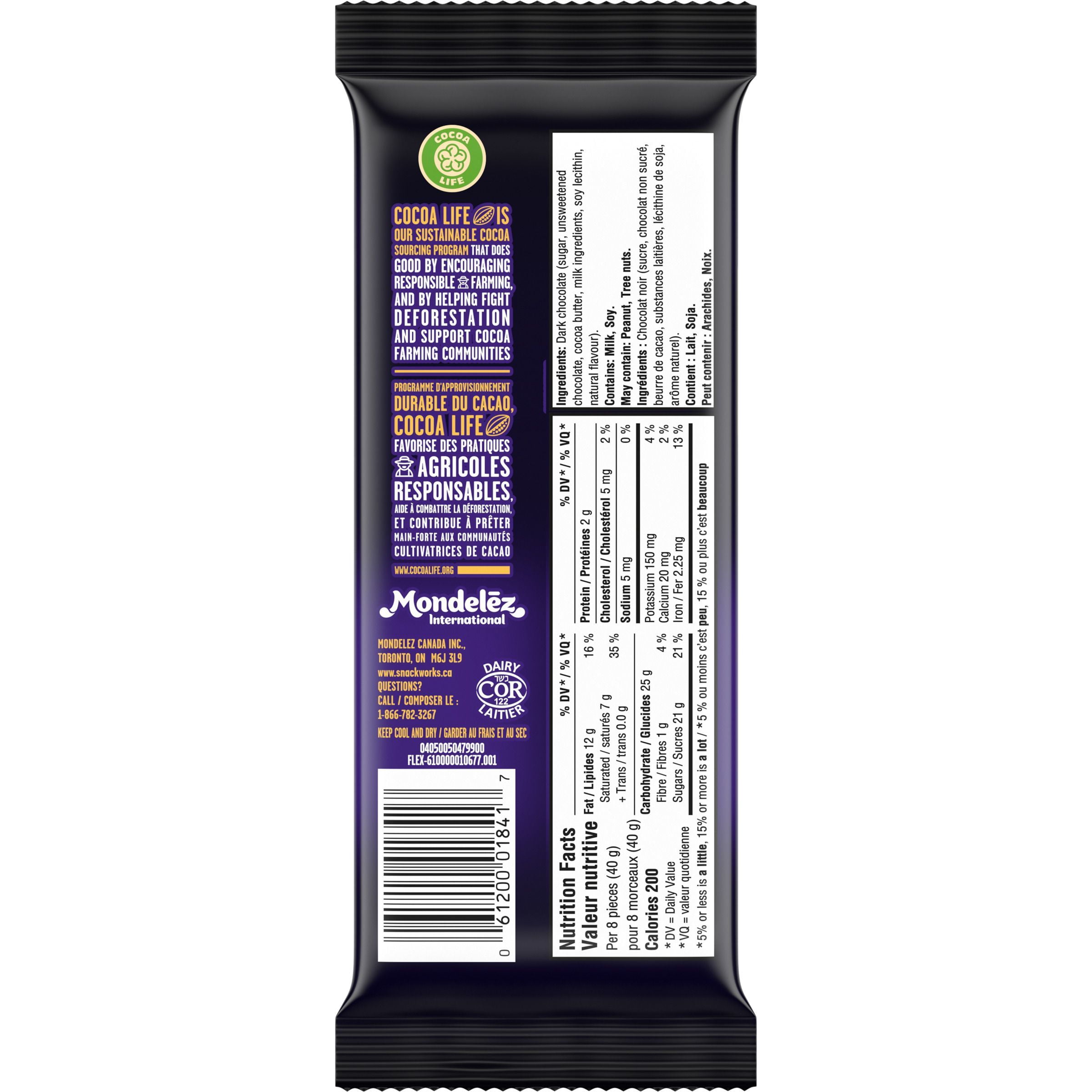 Tablette de chocolat CADBURY Premium Dark, tablette de chocolat noir, barre de chocolat noir, 90 g CADBURY PREMIUM DARK 90 G 21
