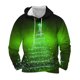thumbnail image 1 of Sudadera con capucha para hombre, informal, con cordón, estampado navideño, deportiva, blusa de poliéster, 1 of 4