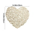 thumbnail image 3 of DefiDgd Valentine's Day Heart Shaped Placemats,Plastic Heart Shaped Place Mats Non Slip Heat Resistant Placemats for Valentines Day Indoor Outdoor Party Table Decoration(Gold), 3 of 7