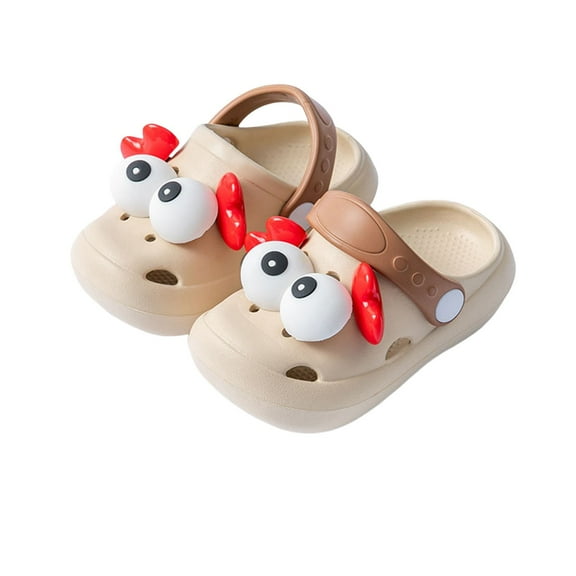 Kids Boys Girls Clog Garden Shoes Slip On Slide Sandals Beach Water Shoes For Toddler/Little Kid/Big Kid/Children Khaki US SIZE:12