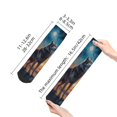 thumbnail image 4 of Pofeuu Moonlit Night Sky Wolf Print 30cm Socks, Adult Running Hiking Socks for Youth and Adult, 4 of 7