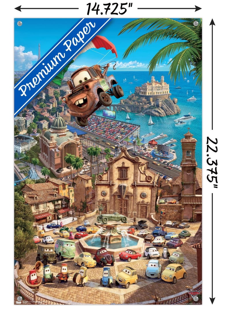 Disney Pixar Cars 2 - Triptych 3 Wall Poster with Push Pins