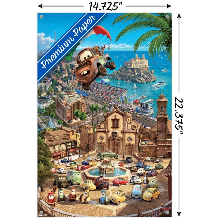 Disney Pixar Cars 2 - Triptych 3 Wall Poster with Push Pins