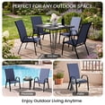 thumbnail image 6 of NAPWANT Patio Dining Chairs, Set of 4 Stackable Outdoor Chairs, All-Weather Space Saving Design, Navy-Blue, 6 of 9