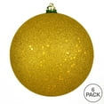 thumbnail image 3 of Vickerman 4" Medallion Gold Sequin Ball Ornament, 6 per Bag, 3 of 7