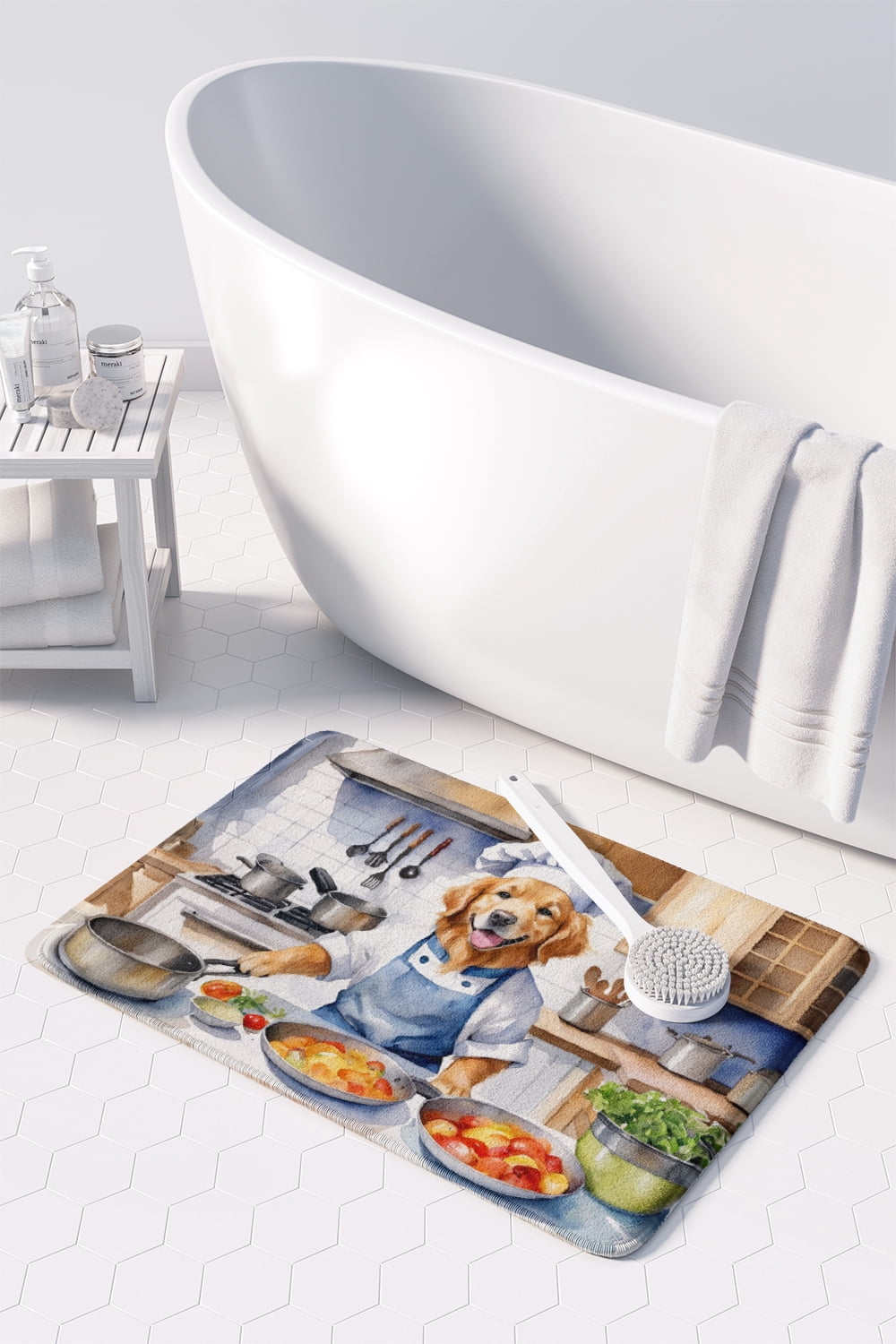 Yorkie Yorkshire Terrier The Chef Memory Foam Kitchen Mat