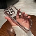 thumbnail image 1 of Funda De Lujo Para Teléfono Diamante Para iPhone 11 12 Pro MAX Para 13 14 14 Plus Protector De Cámara Suave TPU Transparente Carcasa, 1 of 4
