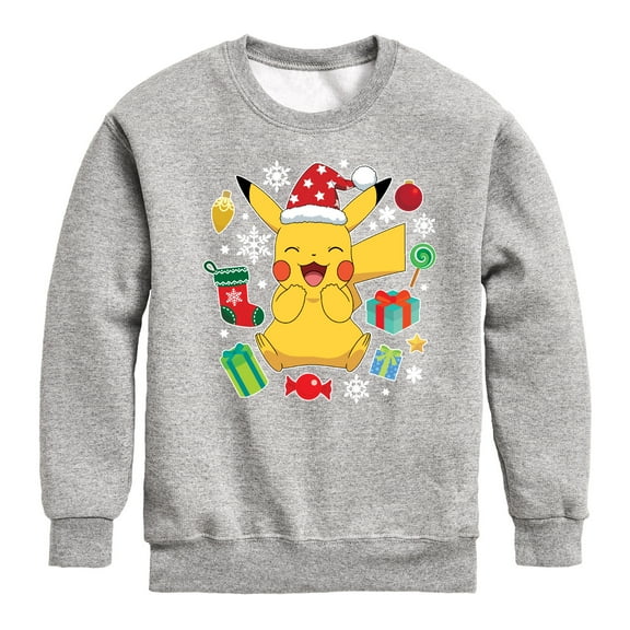 Pokémon - Pika Presents - Youth Crewneck Fleece Sweatshirt