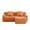 Orange, variant on Teddy Fabric Loveseat, Boneless 2 Seater Sofa, Compact Small Space Couch, No Assembly,Black