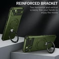 thumbnail image 3 of for iPhone 13 Armor Case Stand, [Compatible with MagSafe] Military Grade Drop Protection Rugged Shockproof Grip Hard Heavy Duty Bumper Car Magnetic Cover For iPhone 13, Darkgreen, 3 of 10