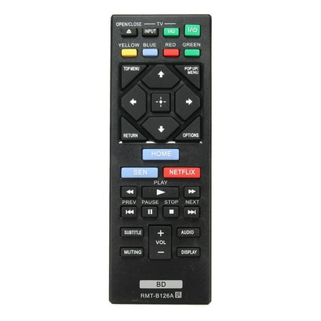 Remote Viewer - New RMT-B126A Replaced Remote for Sony BD Blu-Ray Players DVD LCD/LED TVs BDP-BX120 BDP-BX520