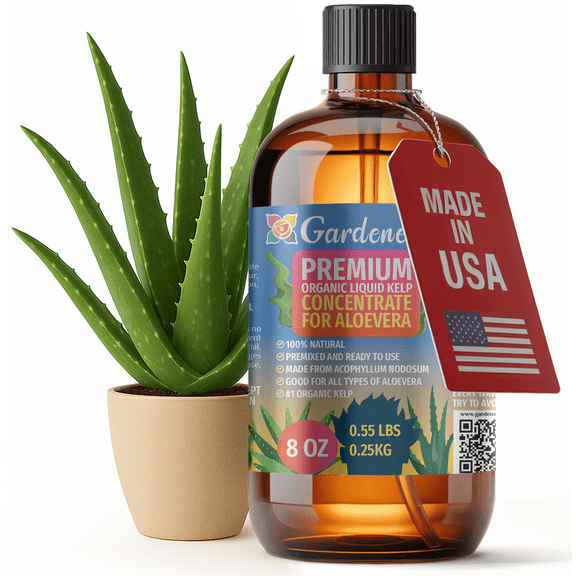 β ππππππππππ GARDENERA Premium Organic Seaweed & Kelp Superfood for ALOE Plants - 8 oz - Liquid Kelp Fertilizer Concentrate (Makes 45 Gallons)