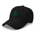 thumbnail image 3 of 3 Leaf USA-Irish Clover Hat, Dad Hat, Lucky Irish Hat, Embroidered 3 Leaf Clover Hat, Irish American Hat, St. Patrick's Day Hat (Black), 3 of 3