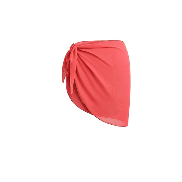Yuarrent Sarong Coverups Traje de baño Wrap Traje de baño Protección solar Ropa de gasa con corbata abierta ajustable Traje de baño Traje de baño naranja