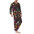 thumbnail image 3 of Bingfone Men'S Pajama Set 2 Piece Loungewear Pjs, Long Sleeve With Pajama Pants-Colorful Mexican2, 3 of 9