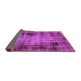 thumbnail image 2 of Ahgly Company Indoor Round Abstract Purple Modern Area Rugs, 6' Round, 2 of 4