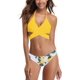 thumbnail image 1 of Sexy Halter para Mujer Bikini Push Up Parte Superior Inferior con Estampado Floral Traje de Baño de Dos Piezas Lirio amarillo CH Lirio amarillo CH Xishao ropa, 1 of 2