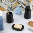 thumbnail image 5 of Black Stoneware Tumbler & Toothbrush Holder - 14 Oz - Flared Shape, 3.8"W x 5"H - Add Sophistication to Your Bathroom Decor, 5 of 6