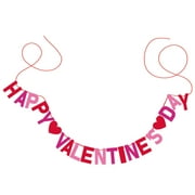 WAY TO CELEBRATE! Felt Multi-color Valentine's Day Party Banner, 4" x 6"