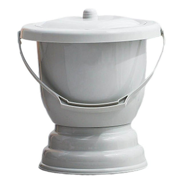 Handheld Spittoon with Lid Portable Urinal Urinal Bottle Bottle for Bedroom Gray