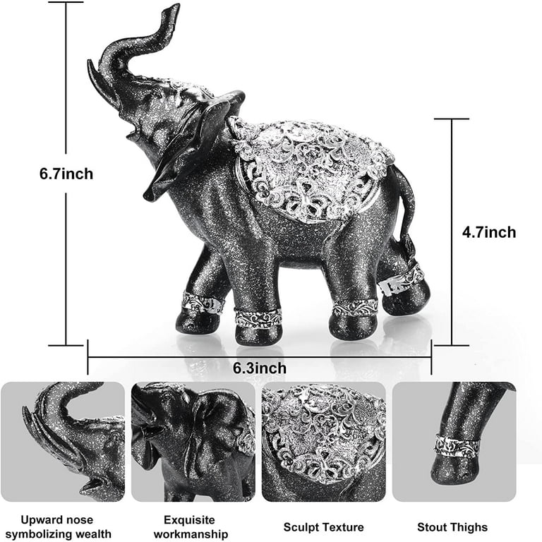6.7" Elephant Statue-Elephant Decor - Mom Gifts - Elephant