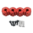 thumbnail image 2 of guohui 3x4x RC Hex Wheel Hubs Drive Adapter for SCX10 CC01 1/10 RC Car 10mm Red 3 Pcs, 2 of 8