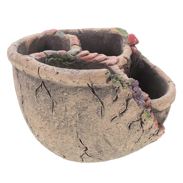 Cactus Pot Cement Planter for Indoor Plants with Drainage Hole for Desktop and Windowsill 1Pack