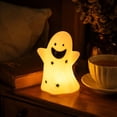 thumbnail image 6 of Halloween Night Light Decor Mini Glowing Ghost LED Table Lamp 4.72x2.95x2.76in Plastic Warm LED & Cute Design for Desktop Bedroom Indoor Halloween Home Decor by MPOISVA, 6 of 7