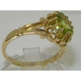 thumbnail image 4 of LBG British Made 10k Yellow Gold Natural Peridot Womens Solitaire Ring - 33 size options - Size 9.25, 4 of 7