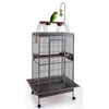 Large Elegant and Durable Wrought Iron Bird Parrot Open Play Top With Toy Hook Rolling Cage With Seed Guard