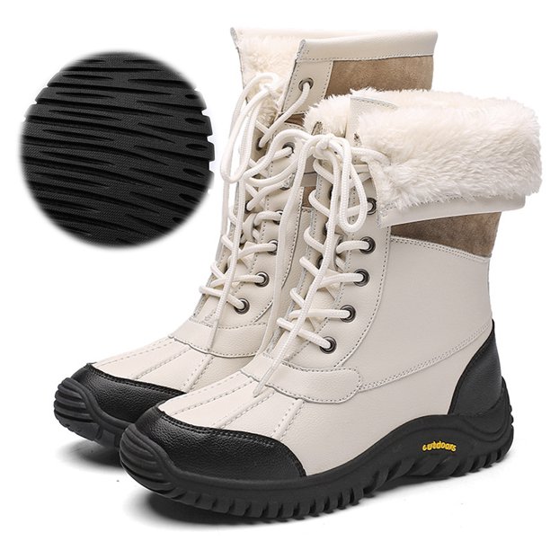 Botas Cálidas Pato Nieve Invierno Impermeables Con Forro Piel para Exteriores