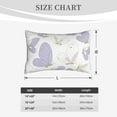 thumbnail image 6 of LNWH Rectangle Pillow Cover, Purple Butterflies White Background Cushion Covers Pillowcase for Couch Bedroom Sofa, 16"x24", 6 of 7
