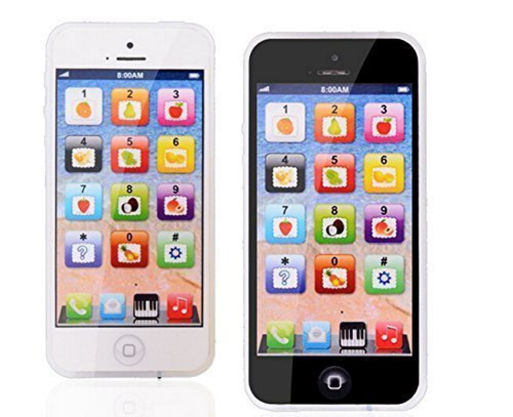 YPhone Kids Learning Toy Play Cell Phone Black (without USB) Recharable ...