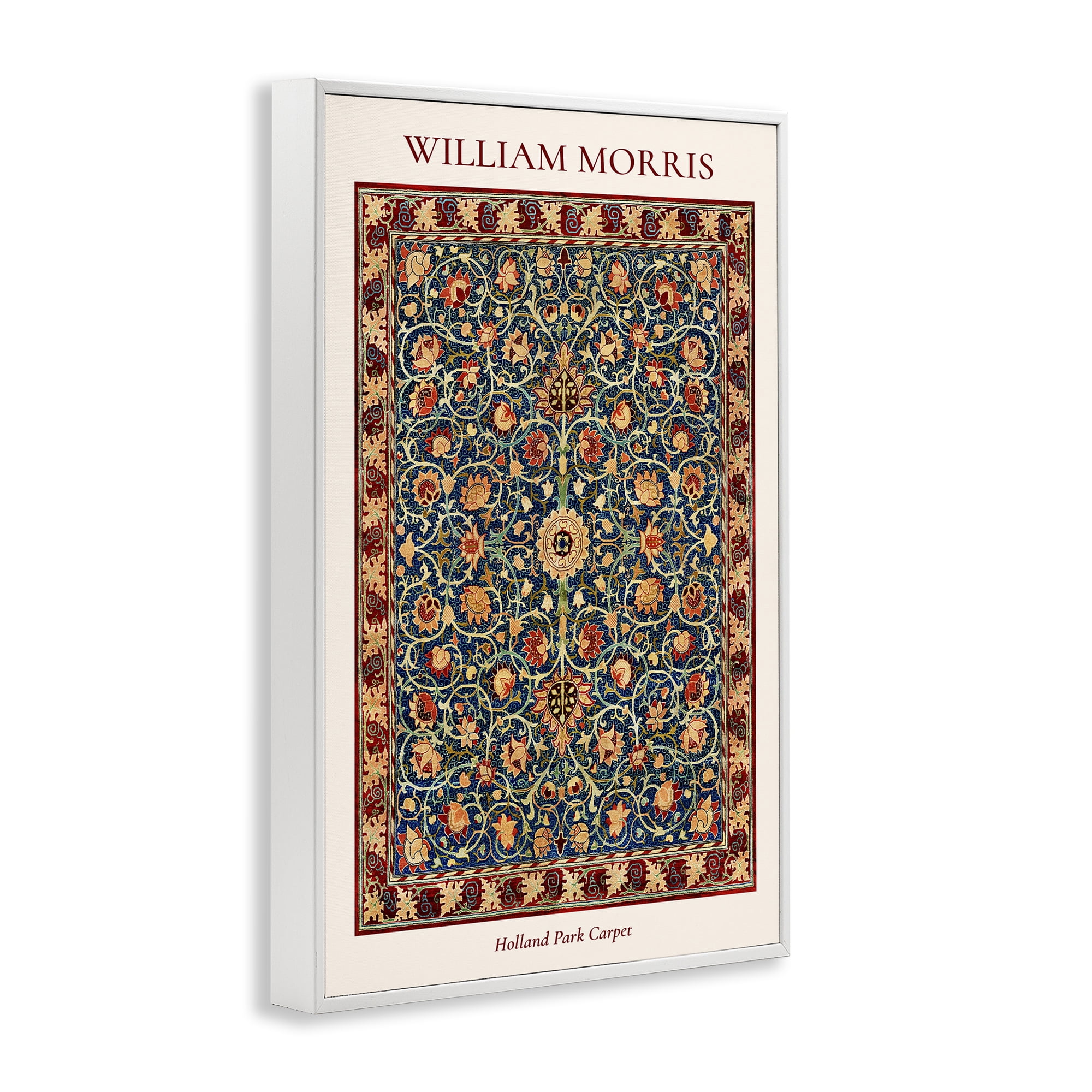 Stupell Industries Holland Park William Morris Design White Framed Giclee Art, design by Vintage Hustle