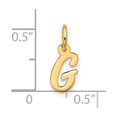 thumbnail image 4 of 10k Small Script Initial G Charm, 4 of 4
