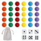 thumbnail image 1 of Juego de mesa Wahoo de gran tamaño de 20 mm, 30 canicas de repuesto, 5 de cada uno de los 6 colores, 6 dados y una bolsa de juego para el juego de mesa Wahoo Aggravation, 1 of 5