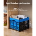 thumbnail image 3 of 25L Collapsible Storage Bins 3-Pack, Stackable, 22 lbs Capacity, Foldable, with Handles, for Home Organizing Garage Storage, 3 of 7