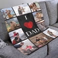 thumbnail image 4 of AISENIN Personalized Gifts for Dad Custom Blanket with Photos Texts Picture Throw Blanket Customized Photo Blanket Personalized Fleece Blanket Gifts for Dad, 4 of 5