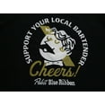thumbnail image 2 of Pabst Blue Ribbon Support Your Local Bartender World Logo Men's Black Long-Sleeve Sweatshirt-Medium, 2 of 4