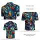 thumbnail image 5 of Camisa de manga corta con estampado para hombre, elegante, informal, con cuello vuelto, camisa de playa con botones para fiesta navideña, 5 of 6